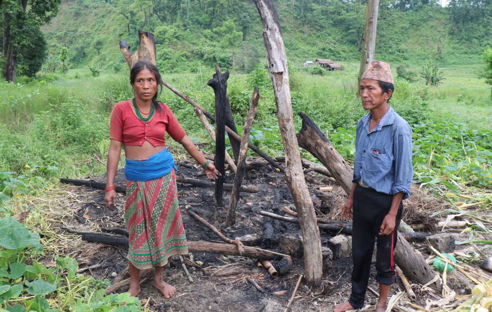 budimaya chepang family burned home