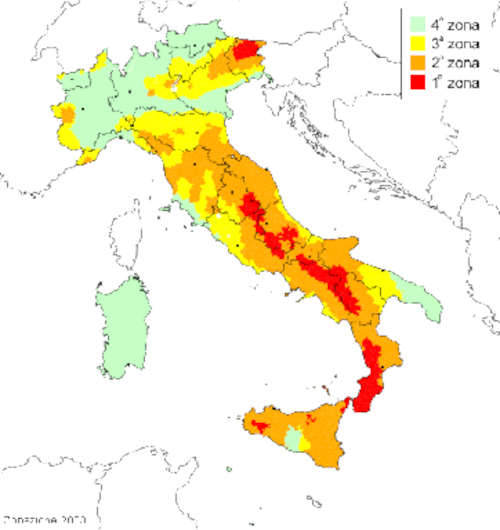 Classificazione sismica del 2003_fonte Ingv